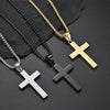 Casual Simple Style Cross Letter Titanium Steel Plating Unisex Pendant Necklace