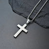 Casual Simple Style Cross Letter Titanium Steel Plating Unisex Pendant Necklace