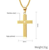Casual Simple Style Cross Letter Titanium Steel Plating Unisex Pendant Necklace