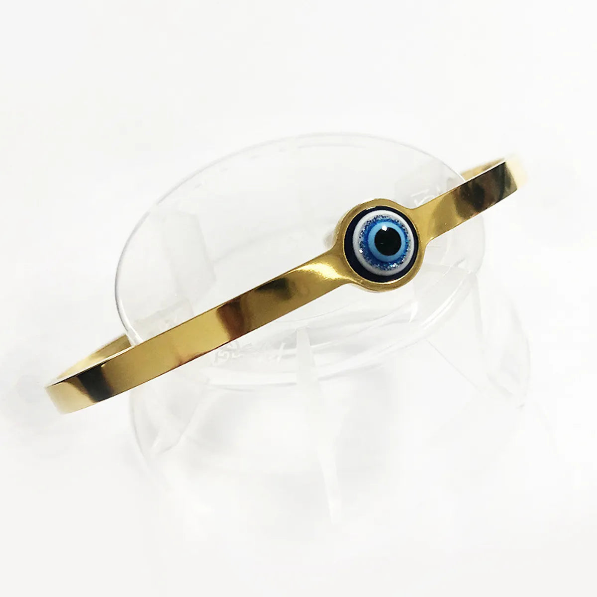 Casual Simple Style Devil'S Eye 304 Stainless Steel 18K Gold Plated Cuff Bracelets In Bulk