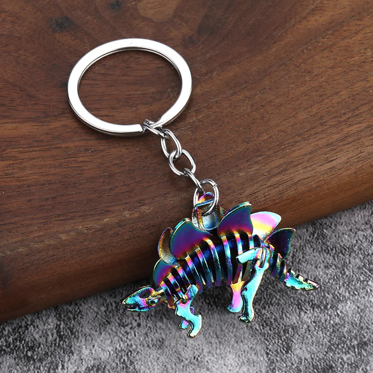 Casual Simple Style Dinosaur Cat Alloy Iron Polishing Plating White Gold Plated Bag Pendant Keychain