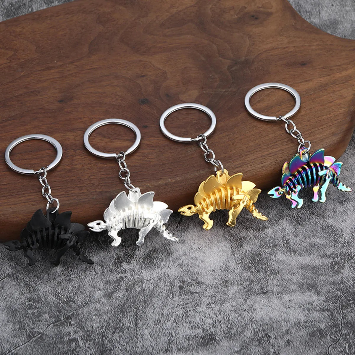 Casual Simple Style Dinosaur Cat Alloy Iron Polishing Plating White Gold Plated Bag Pendant Keychain