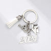 Casual Simple Style Doctoral Cap Number Alloy Tassel Bag Pendant Keychain