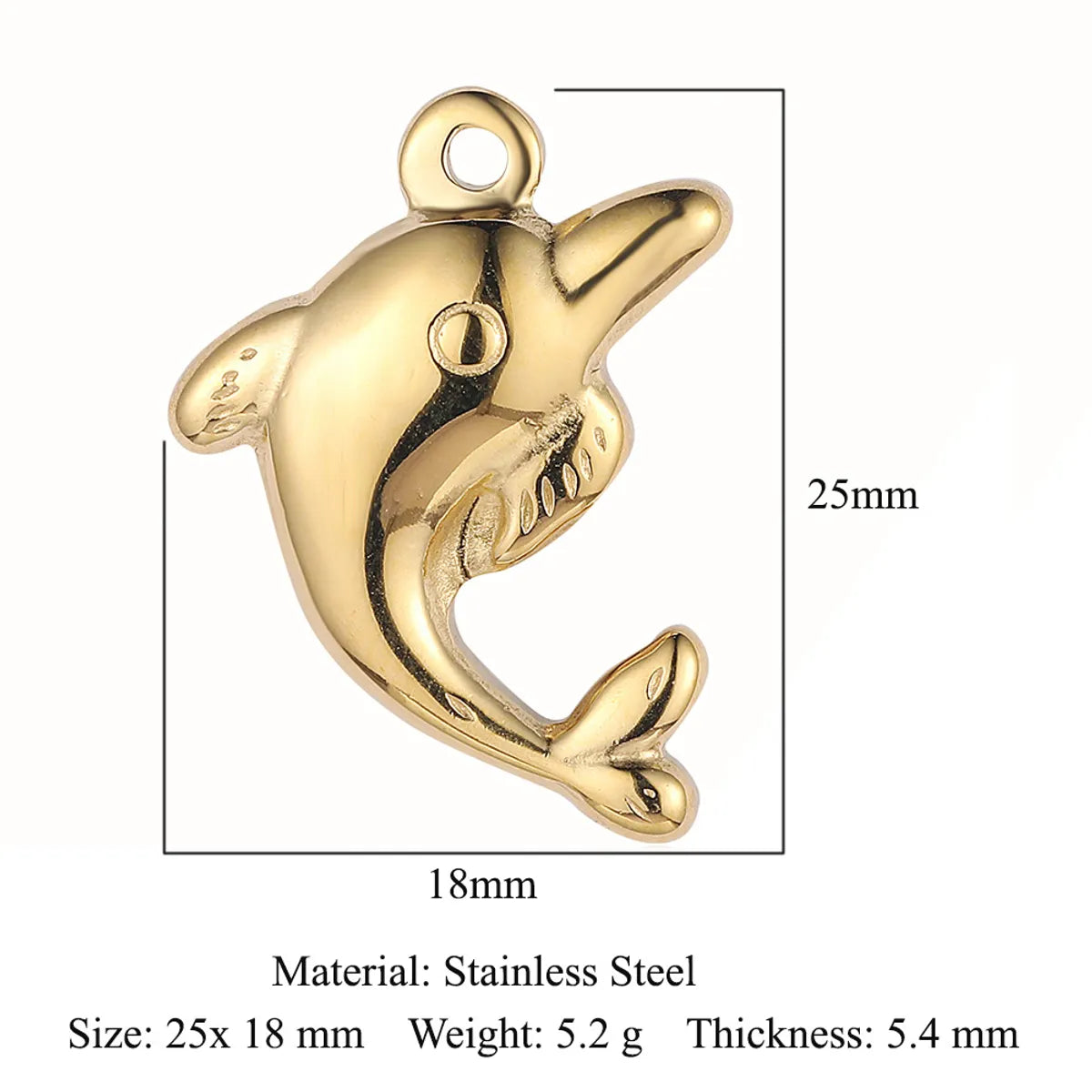 Casual Simple Style Dolphin Flower Snake Titanium Steel Plating Inlay Rhinestones Charms Jewelry Accessories