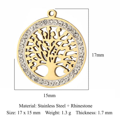 Casual Simple Style Dolphin Flower Snake Titanium Steel Plating Inlay Rhinestones Charms Jewelry Accessories