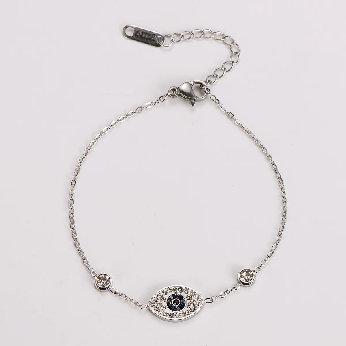 Casual Simple Style Eye 304 Stainless Steel Zircon Bracelets In Bulk