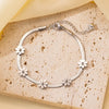 Casual Simple Style Eye Flower Butterfly Titanium Steel Zircon Bracelets In Bulk