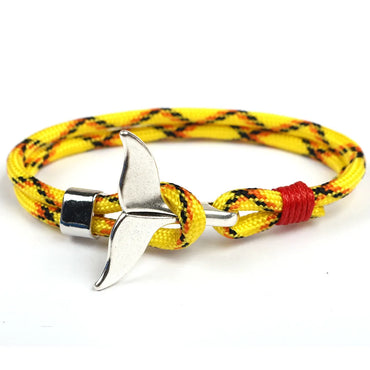 Casual Simple Style Fish Tail Alloy Rope Layered Unisex Bracelets