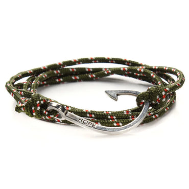 Casual Simple Style Fishhook Alloy Rope Layered Unisex Bracelets