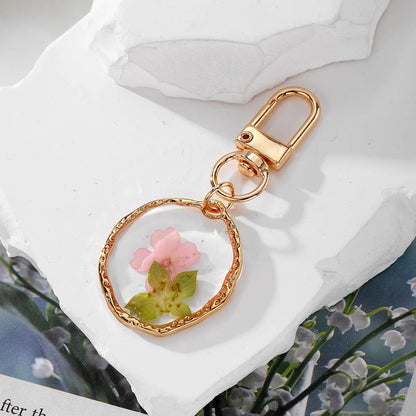 Casual Simple Style Flower Alloy Resin Keychain