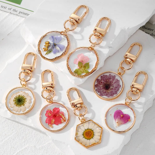 Casual Simple Style Flower Alloy Resin Keychain