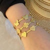 Casual Simple Style Flower Butterfly 304 Stainless Steel 18K Gold Plated Bracelets In Bulk