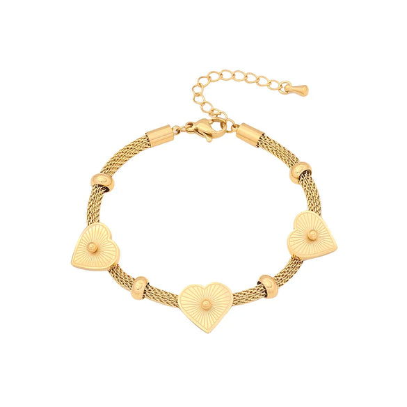 Casual Simple Style Flower Butterfly 304 Stainless Steel 18K Gold Plated Bracelets In Bulk