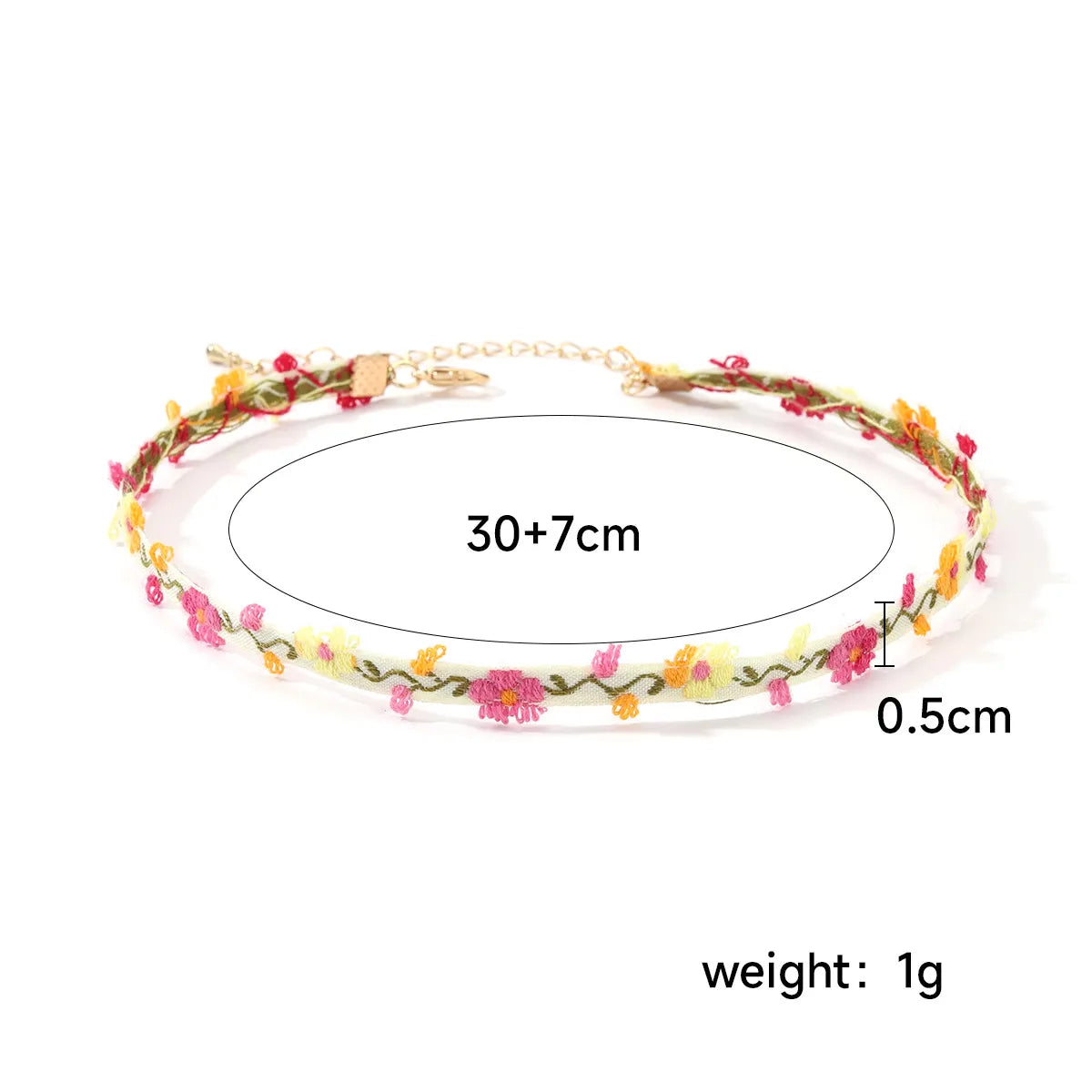 Casual Simple Style Flower Linen Alloy Handmade Women's Choker