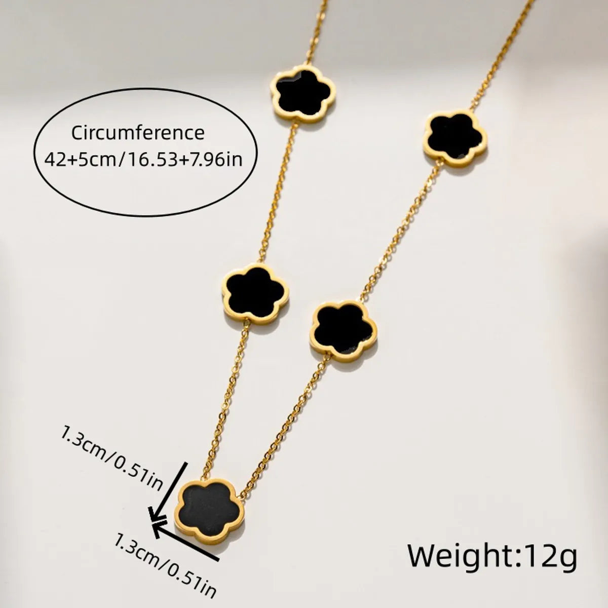 Casual Simple Style Flower Stainless Steel Plating Inlay Shell Gold Plated Bracelets Necklace