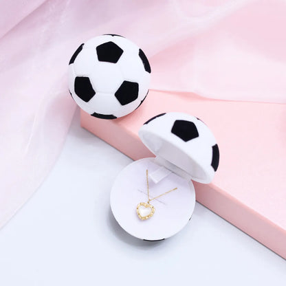 Casual Simple Style Football Flocking Plastic Embryo Jewelry Boxes