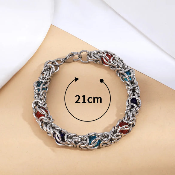 Casual Simple Style Geometric 201 Stainless Steel Bracelets In Bulk