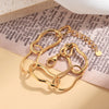 Casual Simple Style Geometric 304 Stainless Steel 14K Gold Plated Bracelets In Bulk
