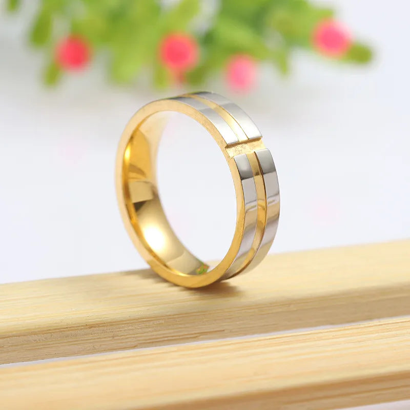 Casual Simple Style Geometric 304 Stainless Steel Unisex Rings