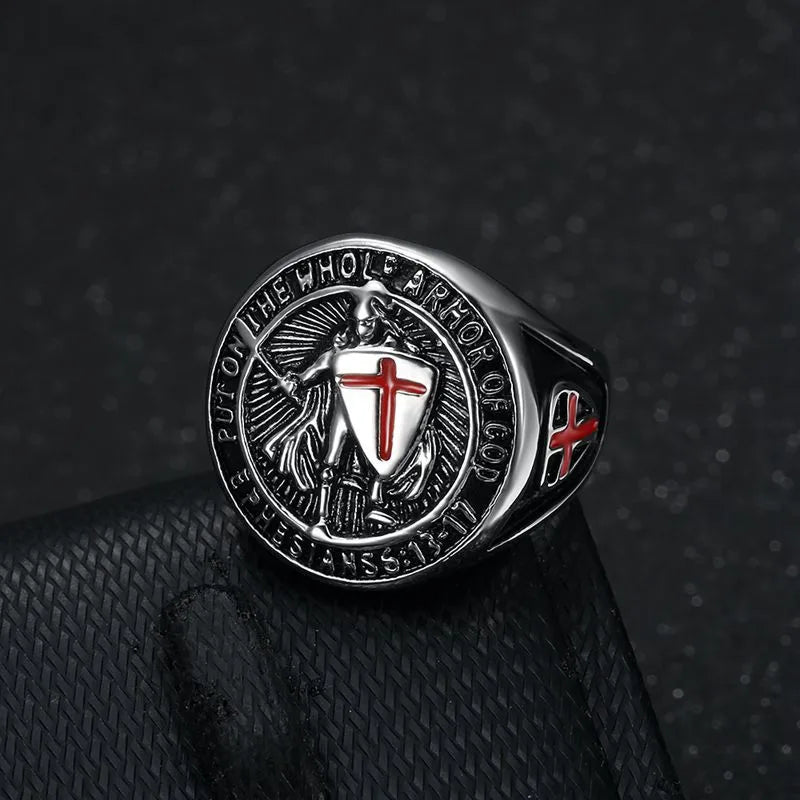 Casual Simple Style Geometric Cross Titanium Steel Plating Men'S Rings