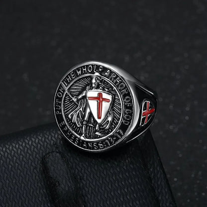 Casual Simple Style Geometric Cross Titanium Steel Plating Men'S Rings