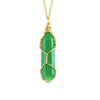 Casual Simple Style Geometric Natural Stone Crystal Iron Wholesale Pendant Necklace