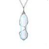 Casual Simple Style Geometric Natural Stone Crystal Iron Wholesale Pendant Necklace