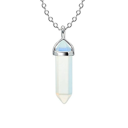 Casual Simple Style Geometric Natural Stone Crystal Iron Wholesale Pendant Necklace