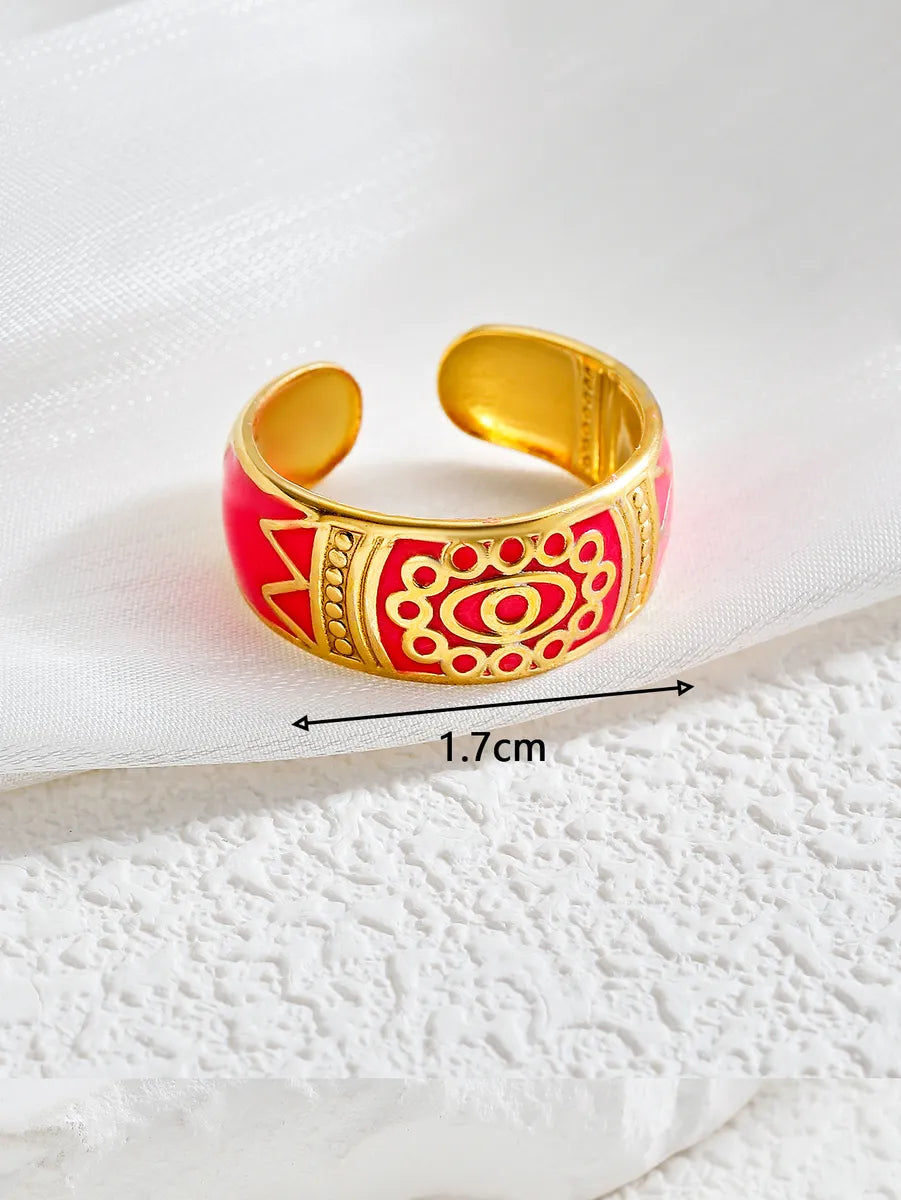 Casual Simple Style Geometric Stainless Steel 18k Gold Plated Rings