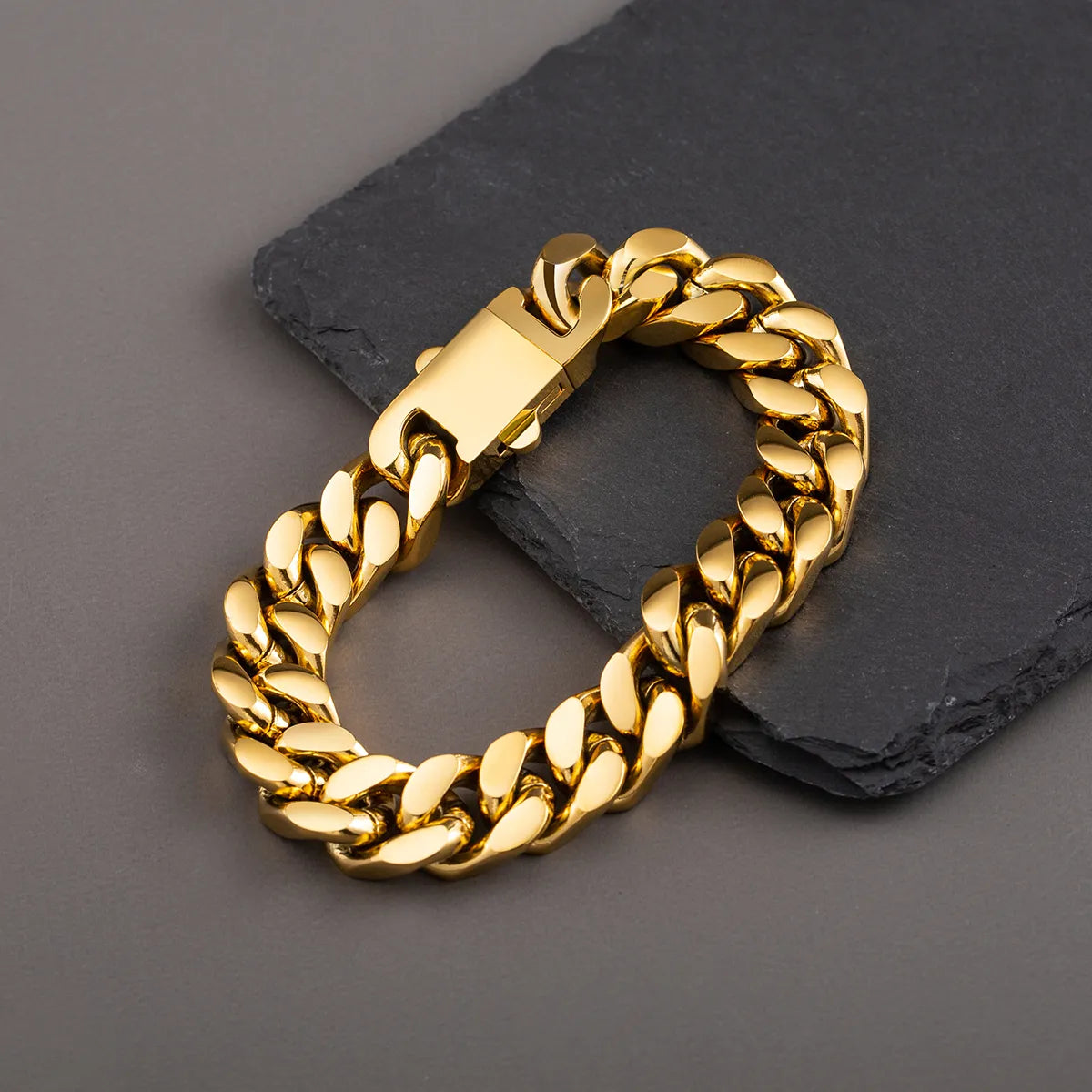 Casual Simple Style Geometric Stainless Steel Plating 18k Gold Plated Men's Bracelets