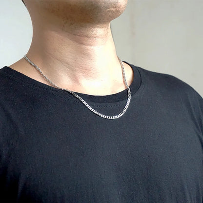 Casual Simple Style Geometric Titanium Steel Men'S Necklace