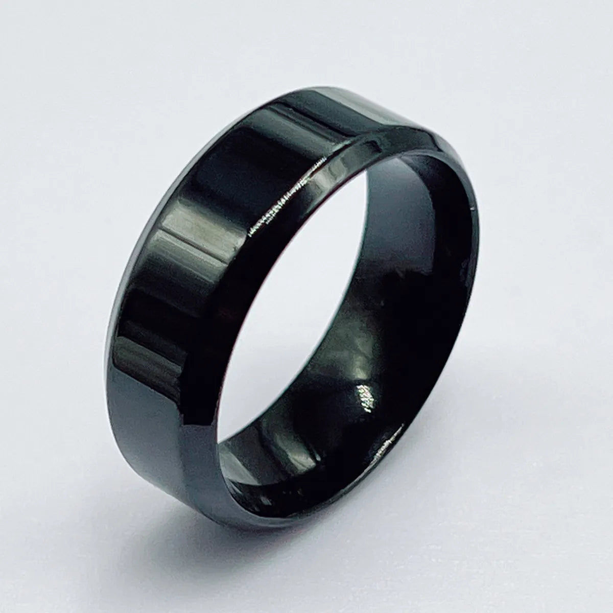 Casual Simple Style Geometric Titanium Steel Men'S Rings