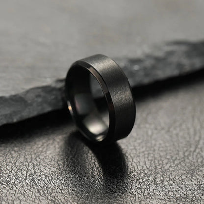 Casual Simple Style Geometric Titanium Steel Men'S Rings