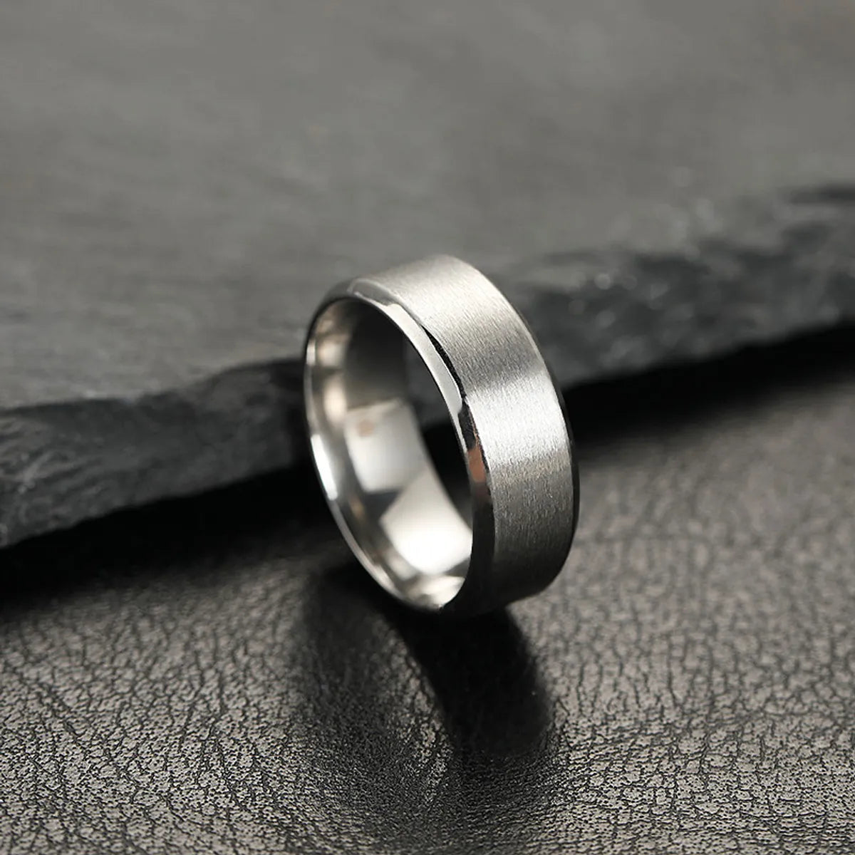 Casual Simple Style Geometric Titanium Steel Men'S Rings