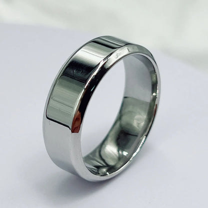 Casual Simple Style Geometric Titanium Steel Men'S Rings