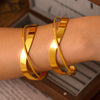 Casual Simple Style Geometric Titanium Steel Wide Bracelet In Bulk