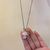 Casual Simple Style Grape Mushroom Natural Stone Titanium Steel Wholesale Pendant Necklace