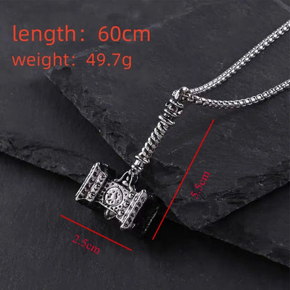 Casual Simple Style Hammer Stainless Steel Alloy Plating Silver Plated Unisex Sweater Chain