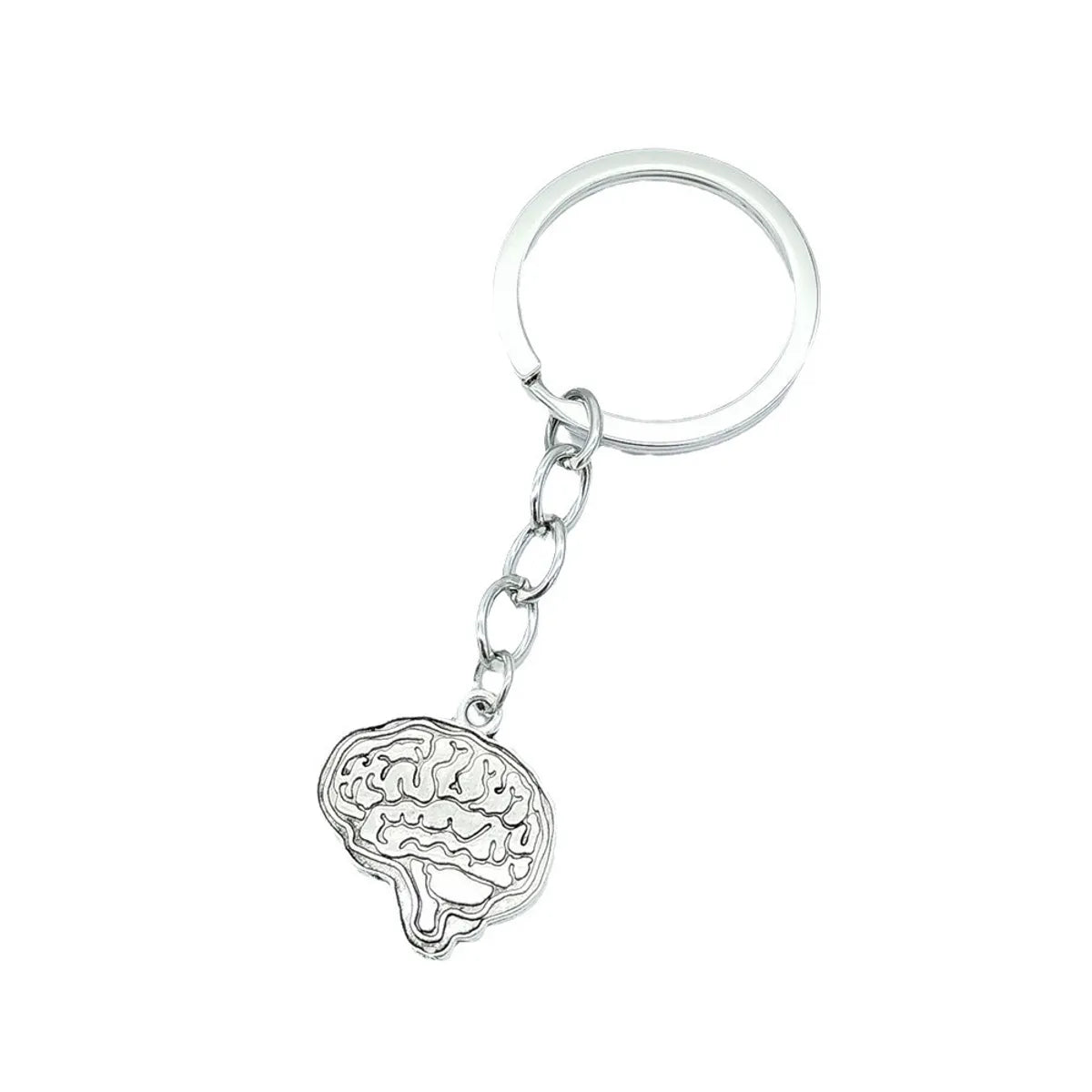 Casual Simple Style Heart Shape Alloy Plating Keychain