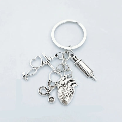 Casual Simple Style Heart Shape Alloy Plating Keychain