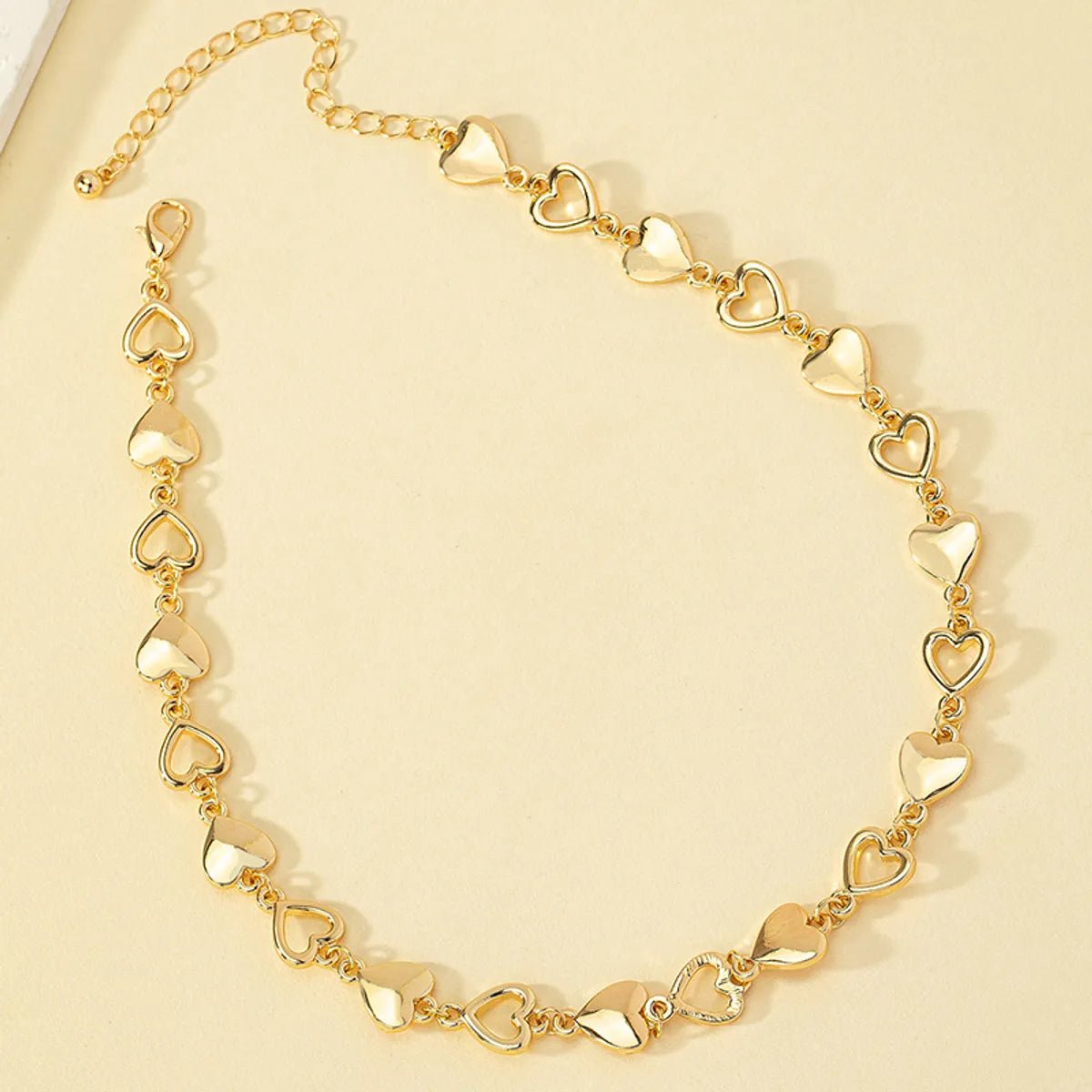 Casual Simple Style Heart Shape Alloy Zinc Wholesale Choker