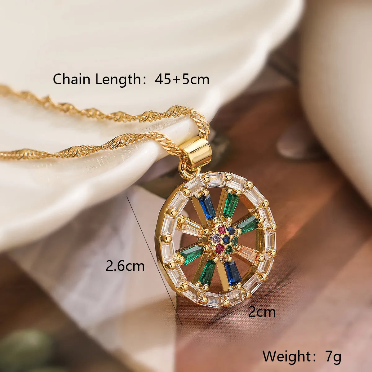 Casual Simple Style Heart Shape Copper Zircon Pendant Necklace