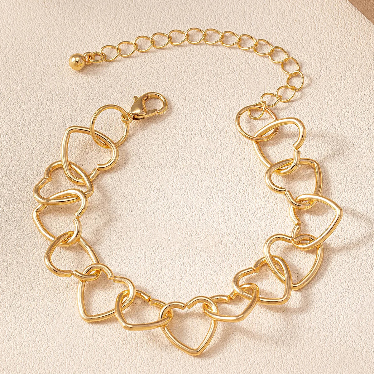 Casual Simple Style Heart Shape Alloy Wholesale Bracelets