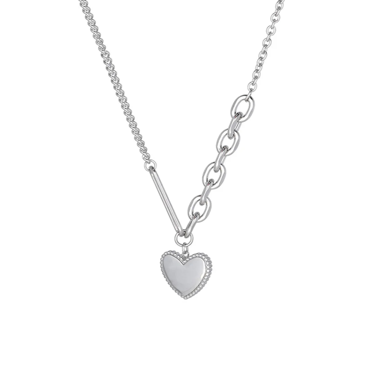 Casual Simple Style Heart Shape Titanium Steel Plating 18k Gold Plated Pendant Necklace