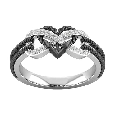 Casual Simple Style Infinity Heart Shape Alloy Plating Inlay Rhinestones Unisex Rings