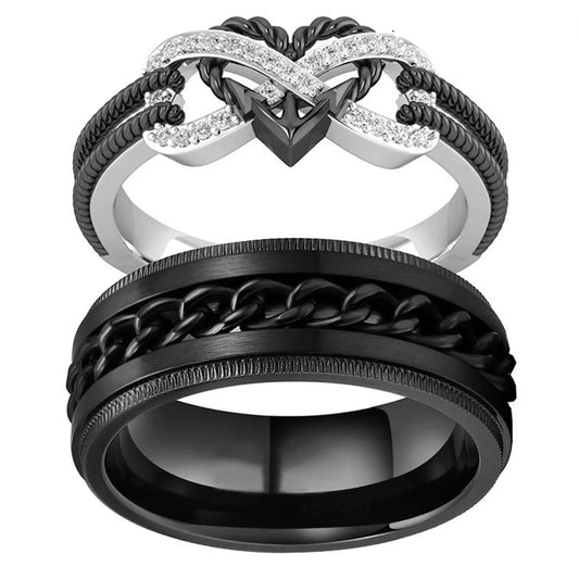 Casual Simple Style Infinity Heart Shape Alloy Plating Inlay Rhinestones Unisex Rings