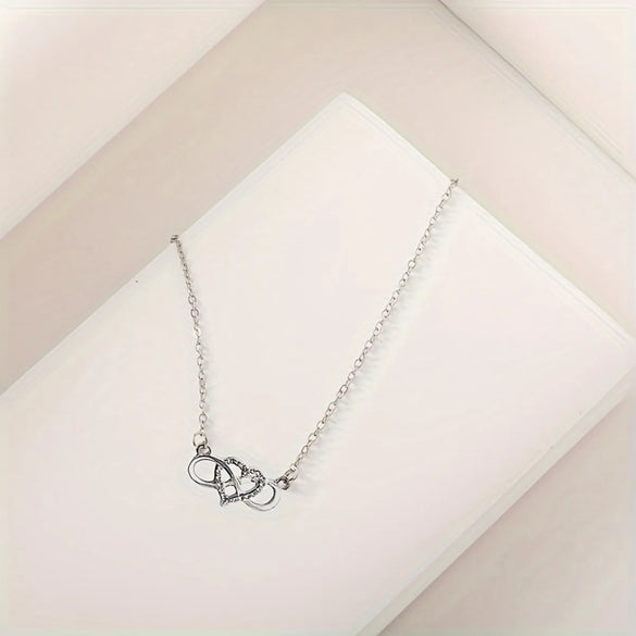 Casual Simple Style Infinity Heart Shape Alloy Unisex Necklace