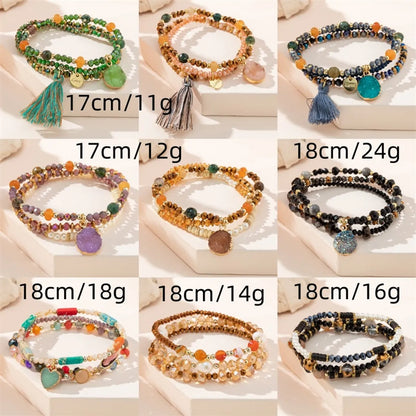 Casual Simple Style Irregular Glass Rope Beaded Women'S Bracelets