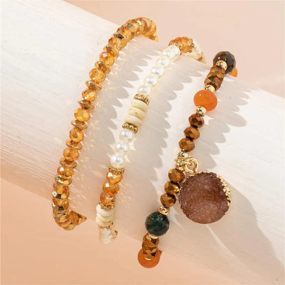 Casual Simple Style Irregular Glass Rope Beaded Women'S Bracelets