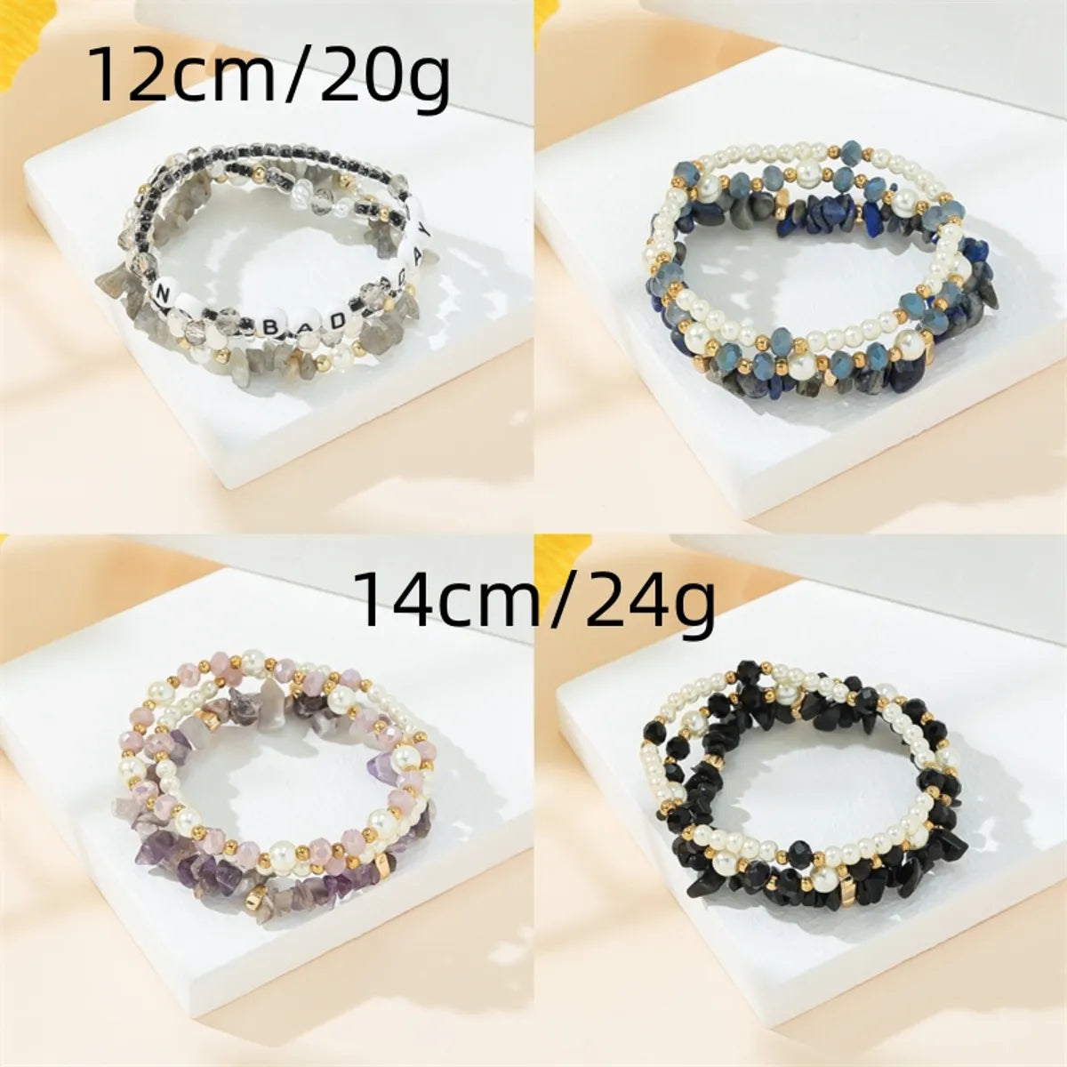 Casual Simple Style Irregular Round Beaded Women's Bracelets